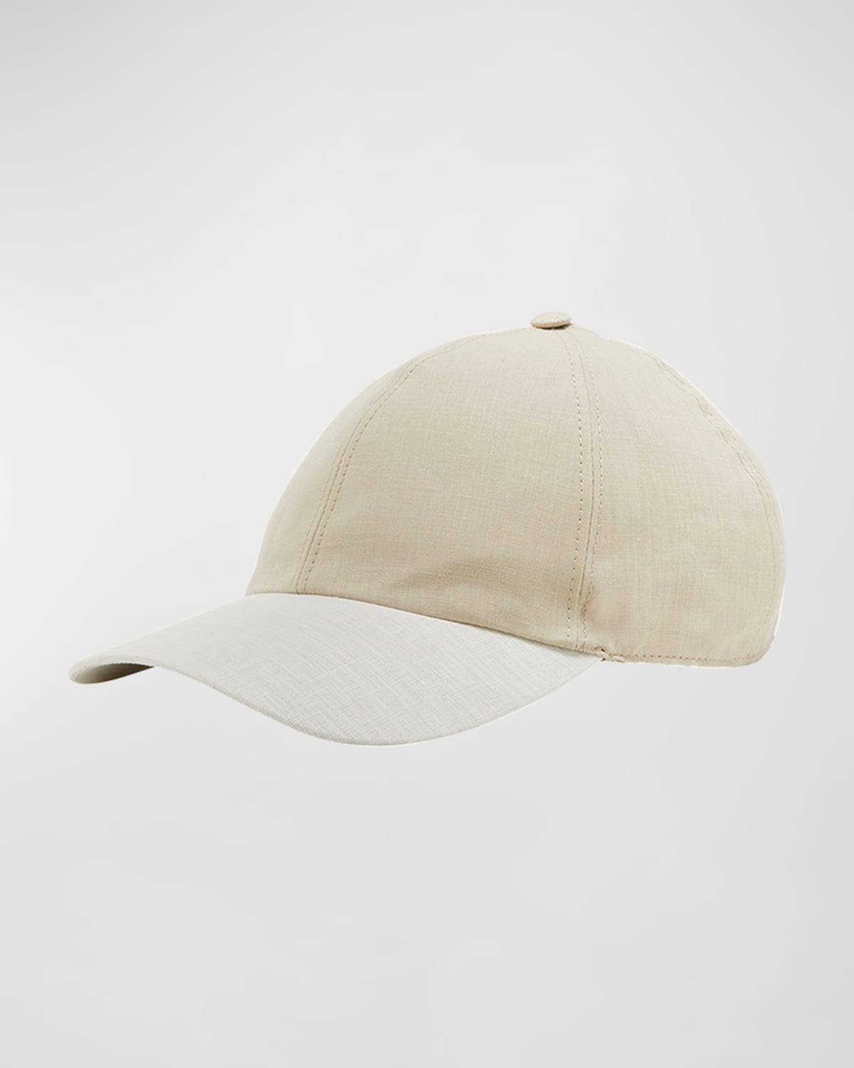 Shop Grevi Men's 6-panel Linen Baseball Cap In Sand/cream