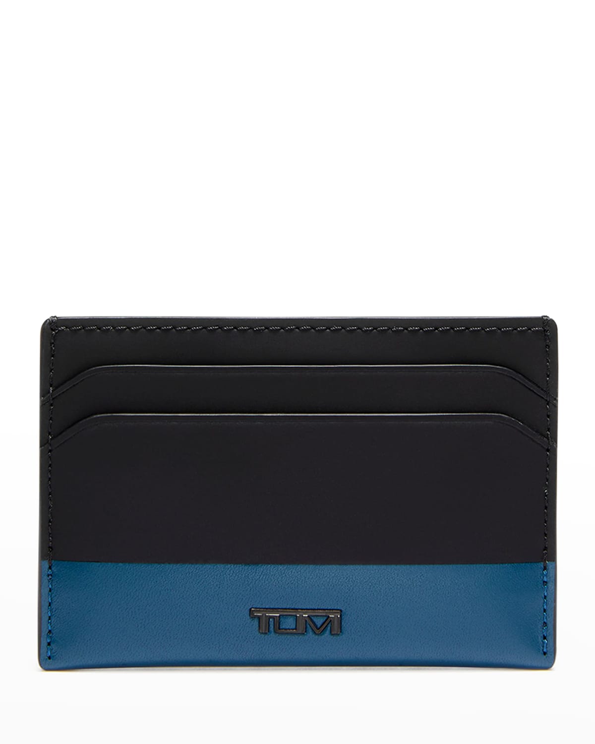 Tumi Slim Card Case In Turquoise/black