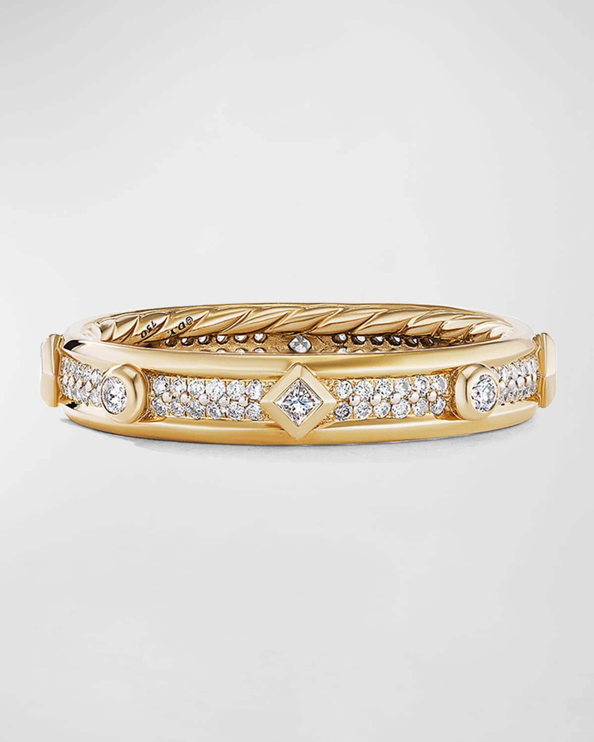 DAVID YURMAN 4MM FULL PAVE MOD RENAISSANCE RING WITH DIAMONDS 