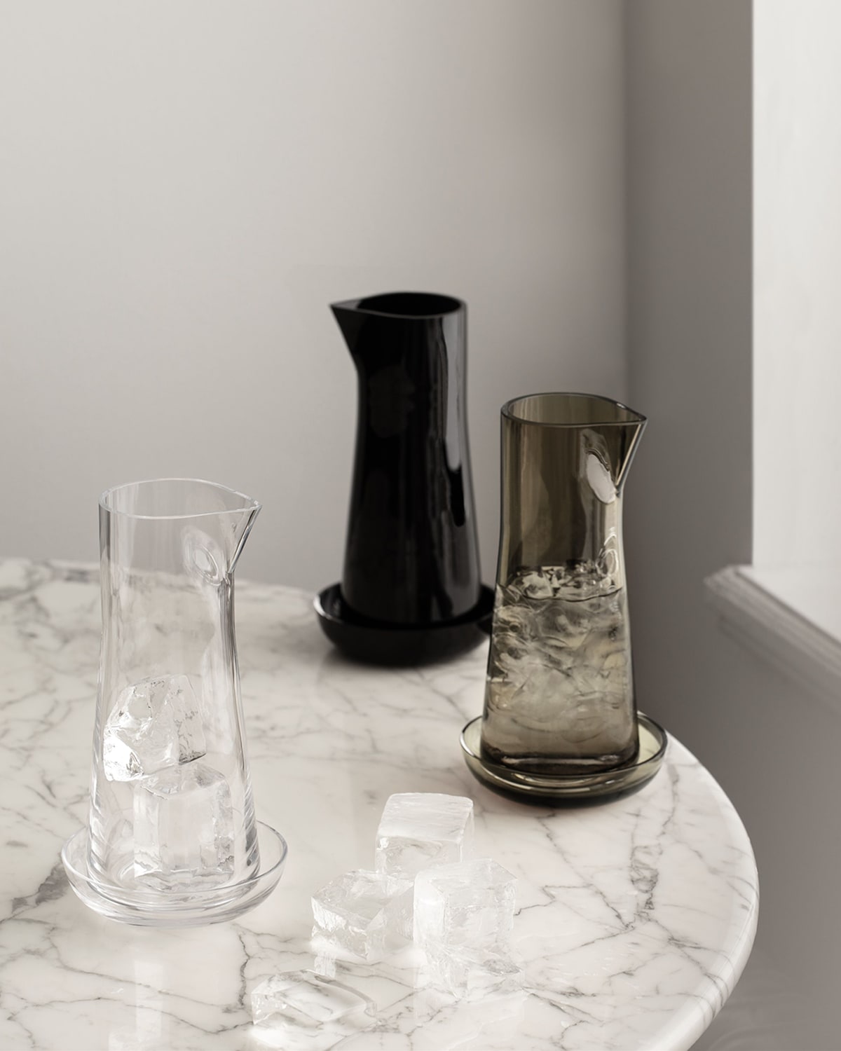 Orrefors Informal Carafe With Catch Bowl In Clear