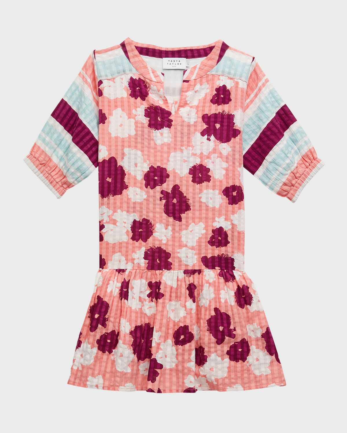 Tanya Taylor Girl's Evelyn Mixed Prints Dress