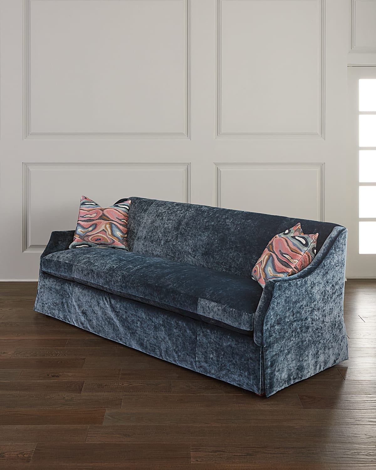 Massoud Gabriel Skirted Sofa, 92"
