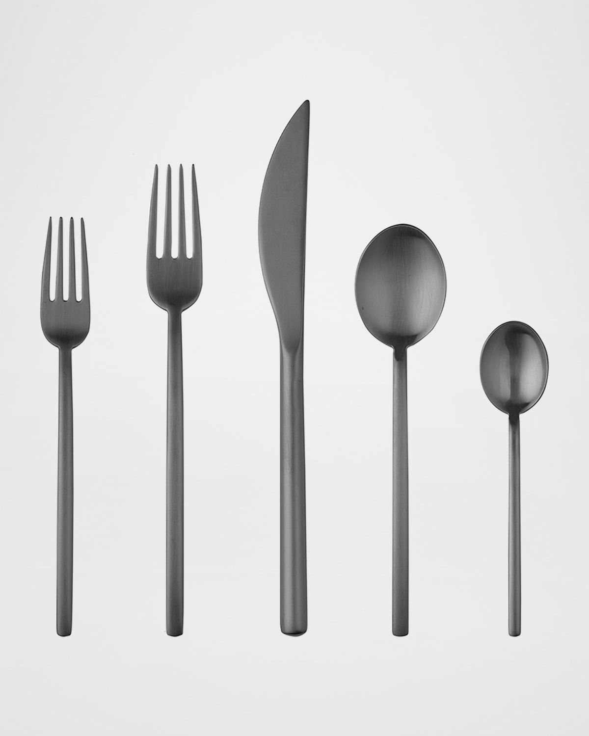 Shop Mepra Oro Nero Due 5-piece Flatware Set