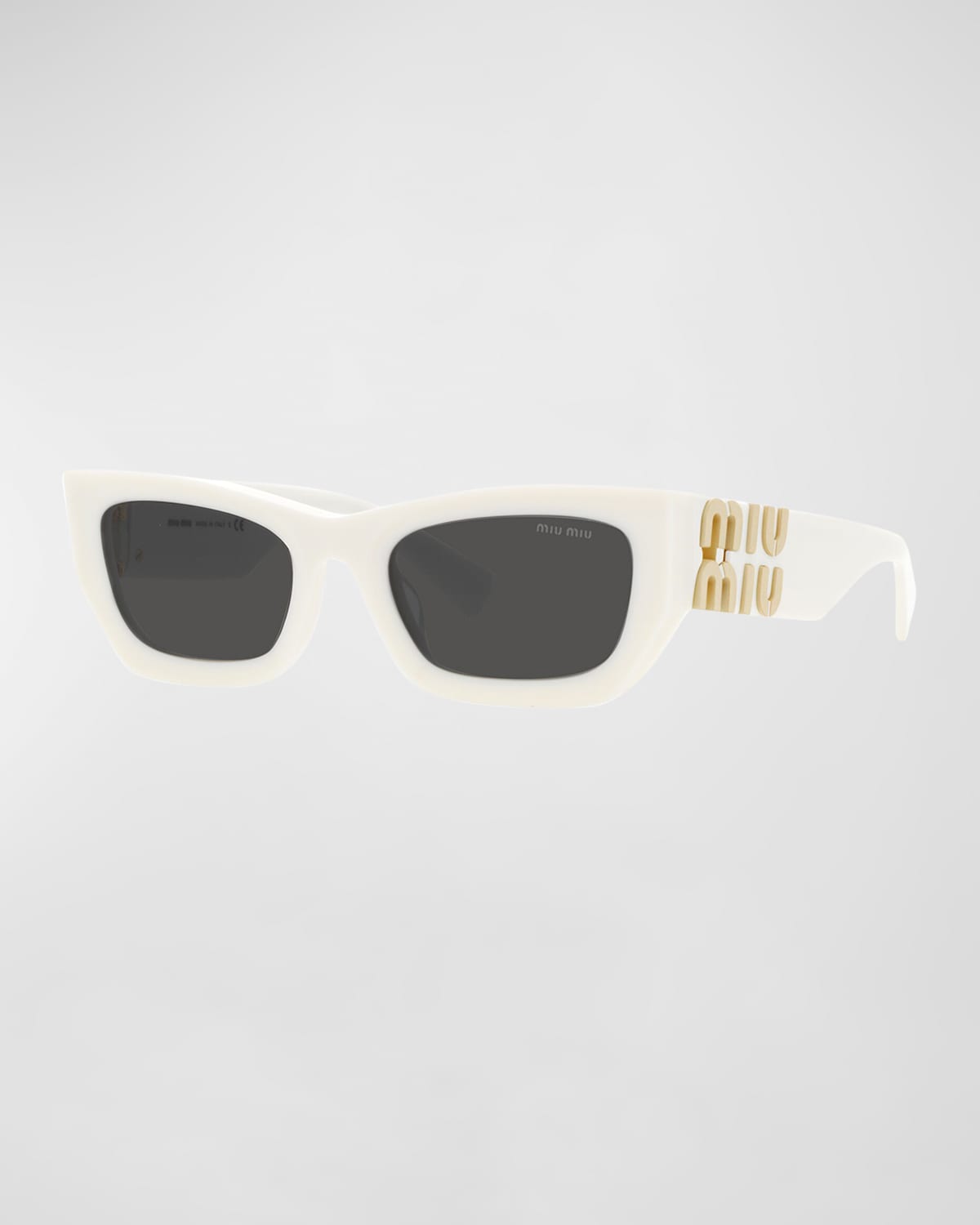 MIU MIU LOGO RECTANGLE ACETATE SUNGLASSES