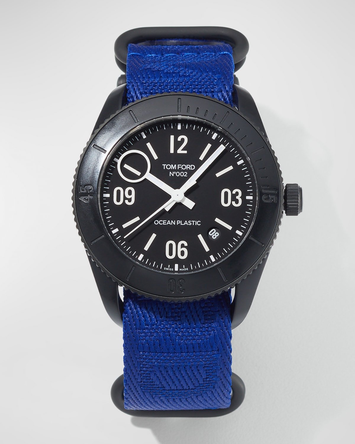 Tom Ford Men's Ocean Plastics Sport Stainless Steel Strap Watch In Black