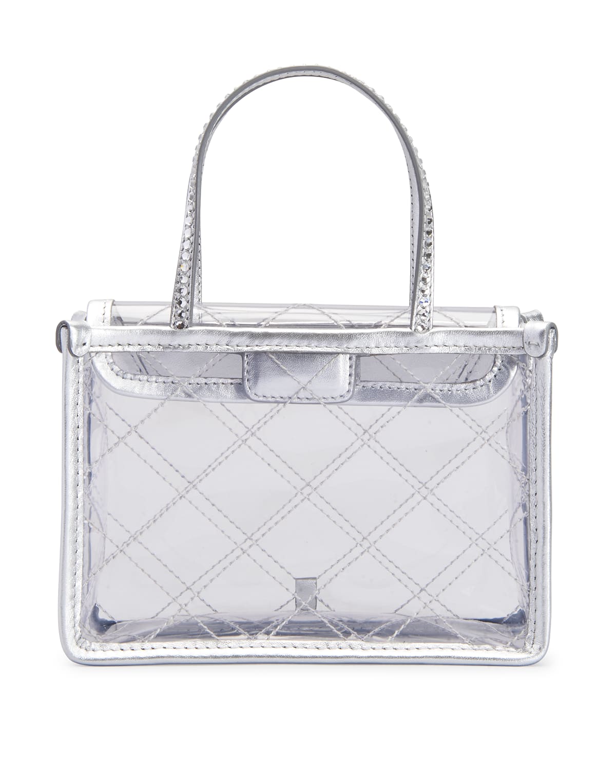Amina Muaddi Gemini shearling shoulder bag - White