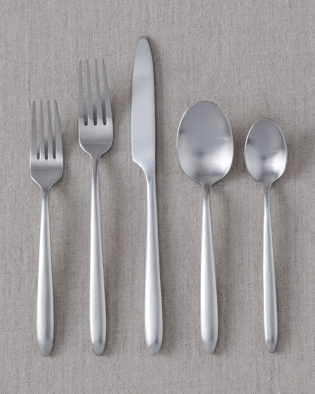FORTESSA VELO BRUSHED STAINLESS STEEL 20-PIECE FLATWARE SET 