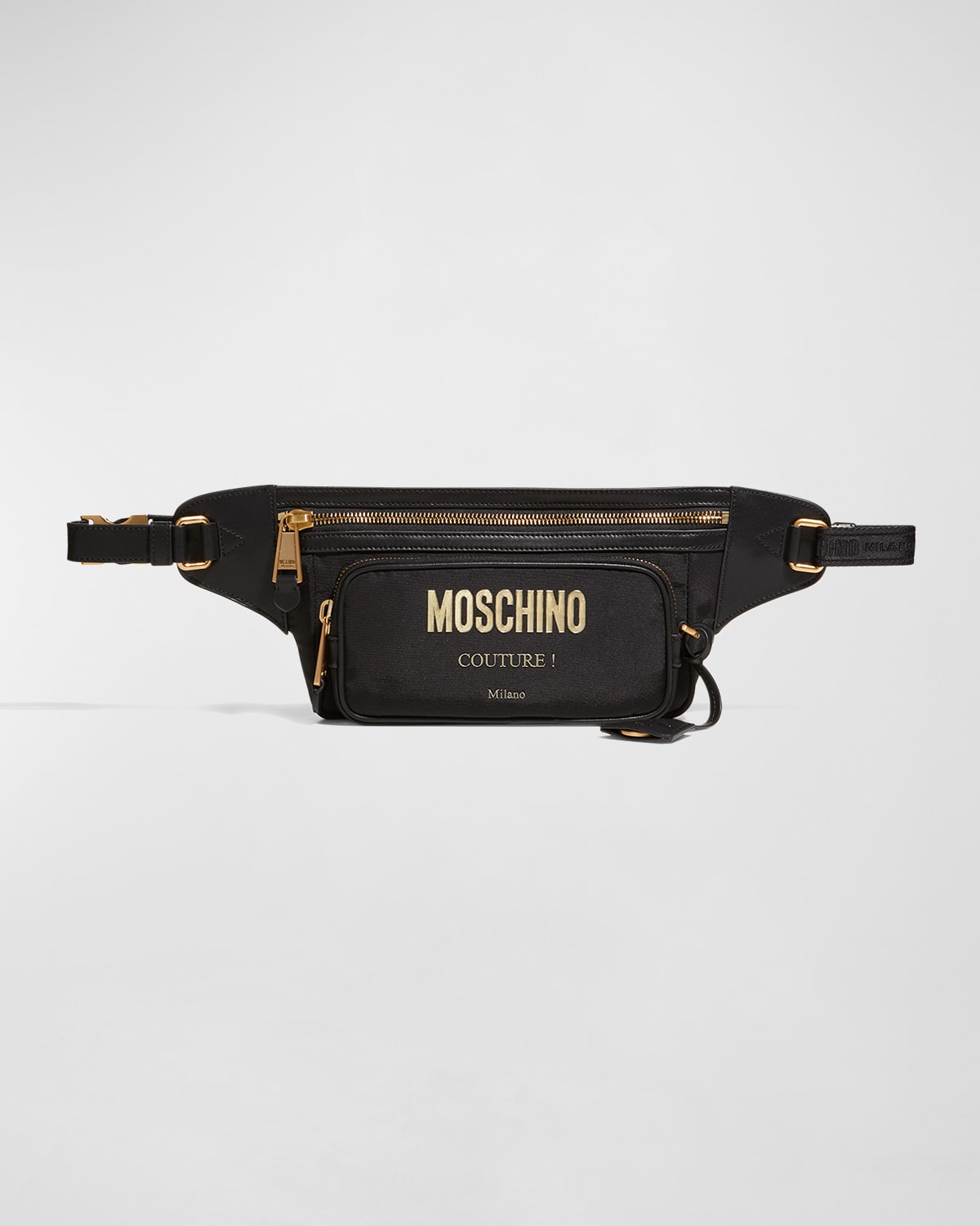 Moschino Men's Logo Belt Bag In Black Multi