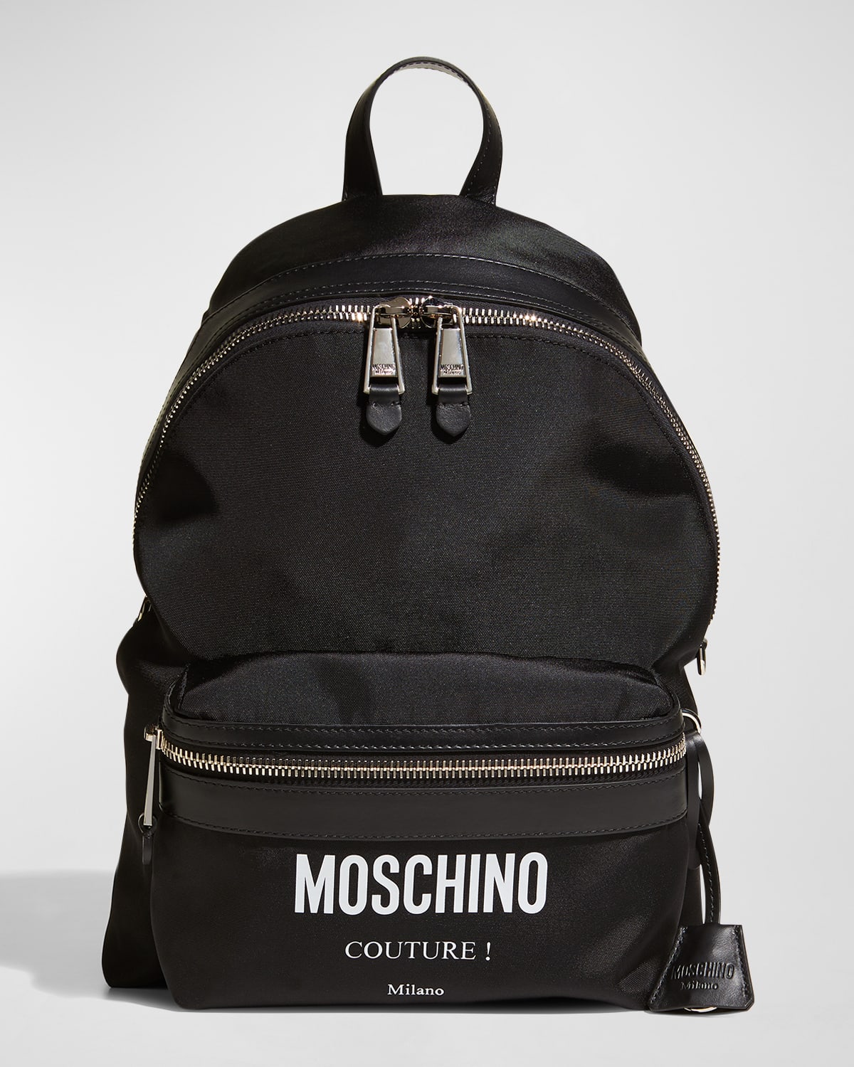 Moschino Men's Logo Backpack In Black Multi