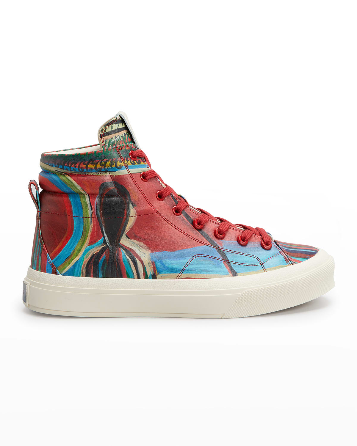 Givenchy x Josh Smith Men's City Reaper-Print Leather High Top Sneakers