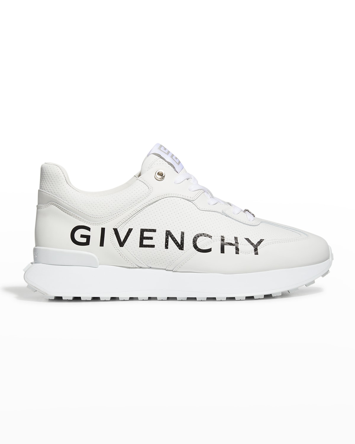 Giv Runner Logo-print Leather Low-top Trainers In White