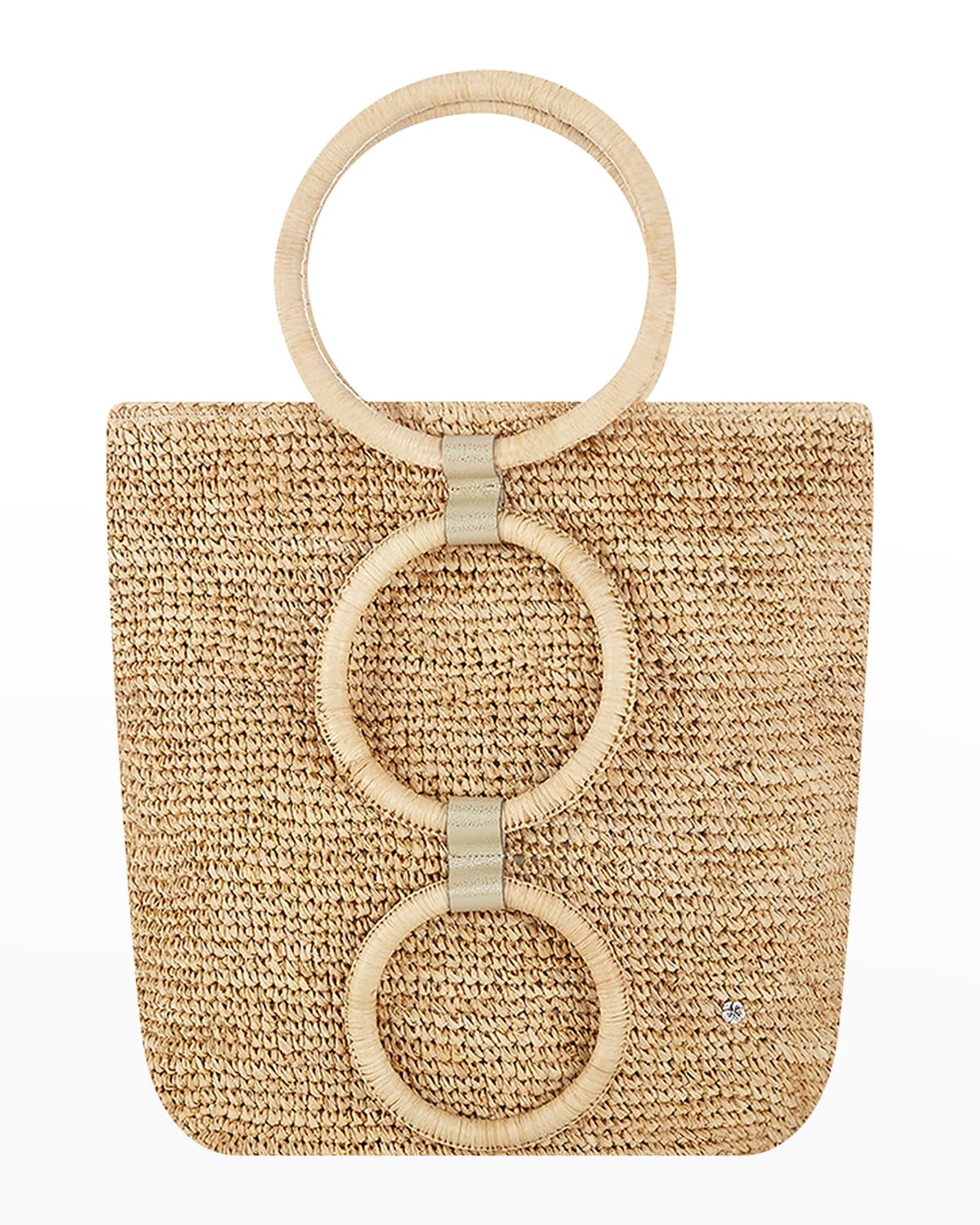 Florabella Venlo Crochet Raffia Tote Bag In Natural/gold