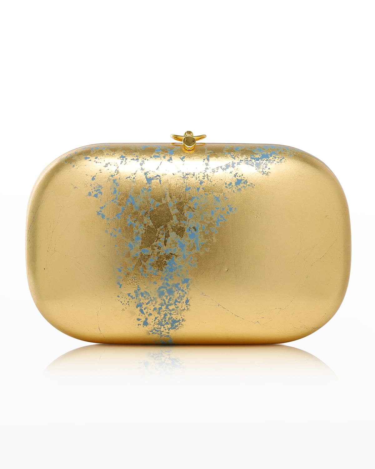 Jeffrey Levinson Elina Plus 24-karat Fine Gold Leaf Clutch Bag