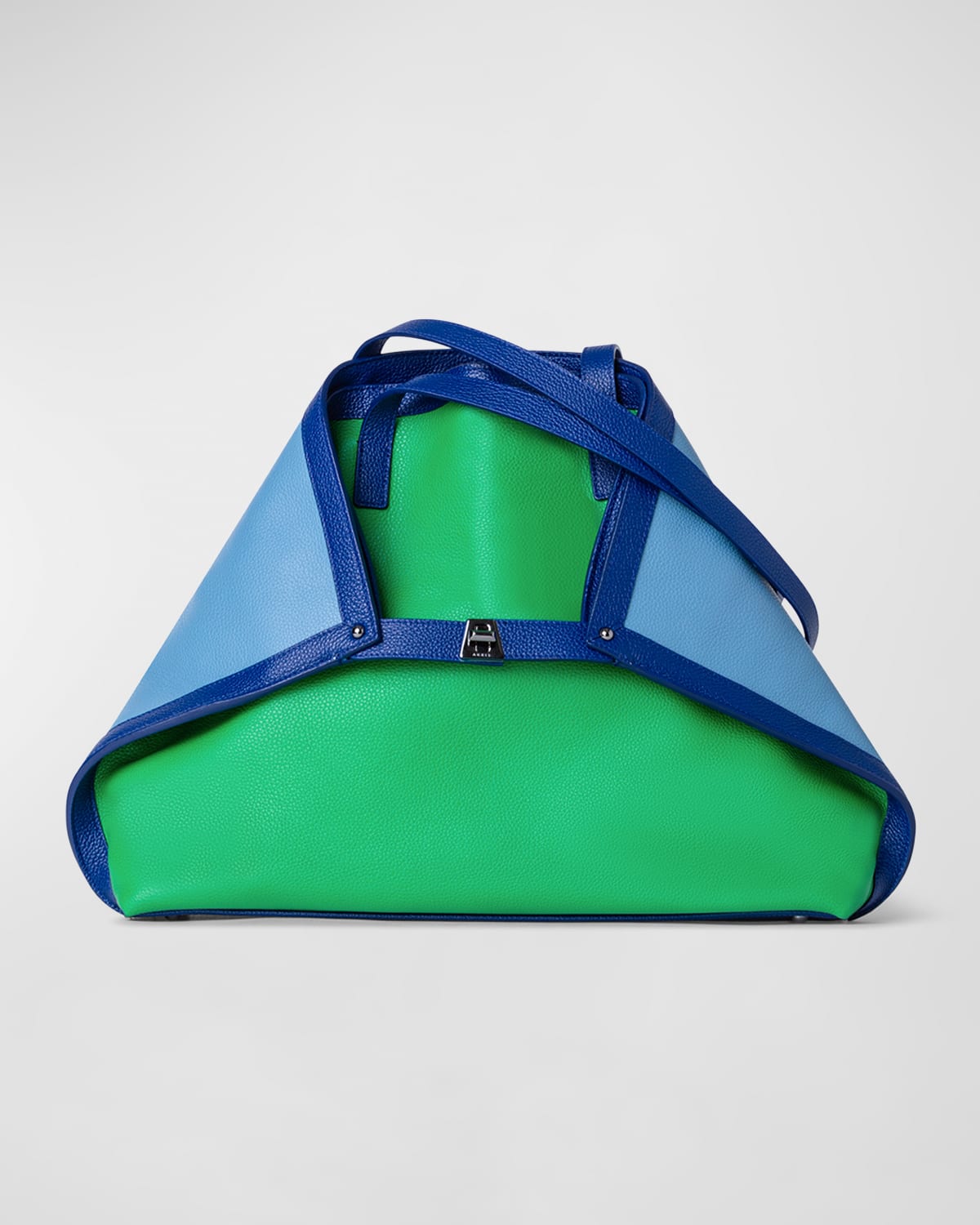 Akris Ai Medium Colorblock Convertible Shoulder Bag In Bambooskyocean