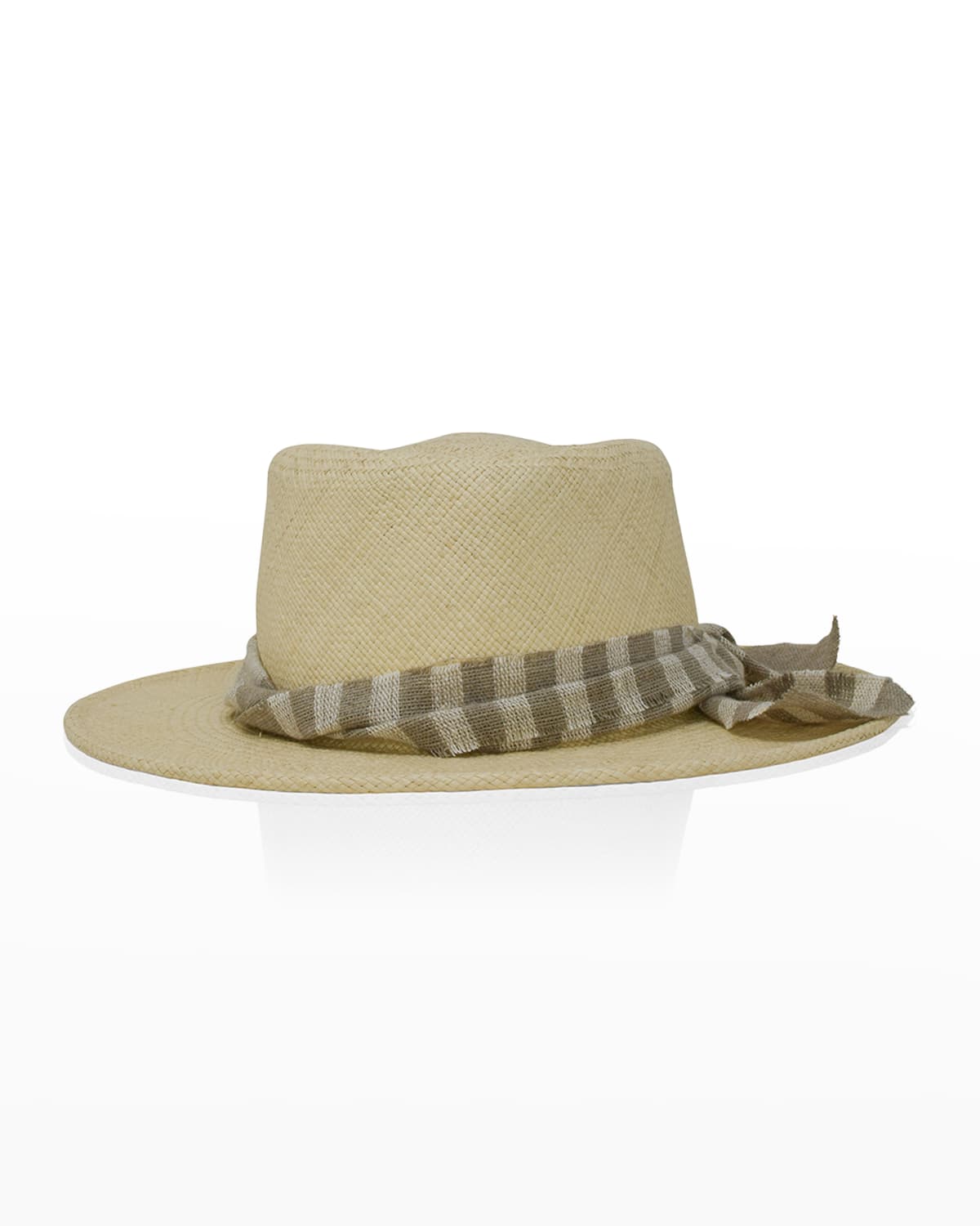 Gigi Burris Noelle Striped Straw Panama Hat