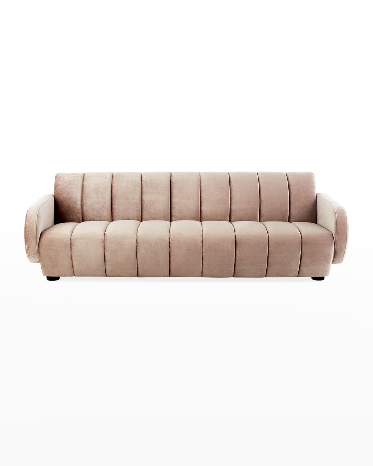 Shop Jonathan Adler Brigitte Velvet Sofa In Light/pastel Pink