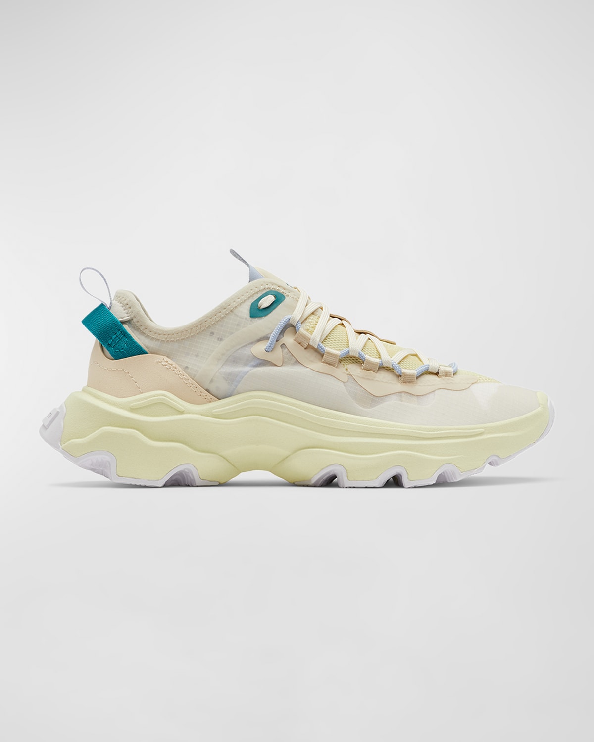 Sorel Kinetic Breakthru Tech Colorblock Sneakers In Endive Bleached C