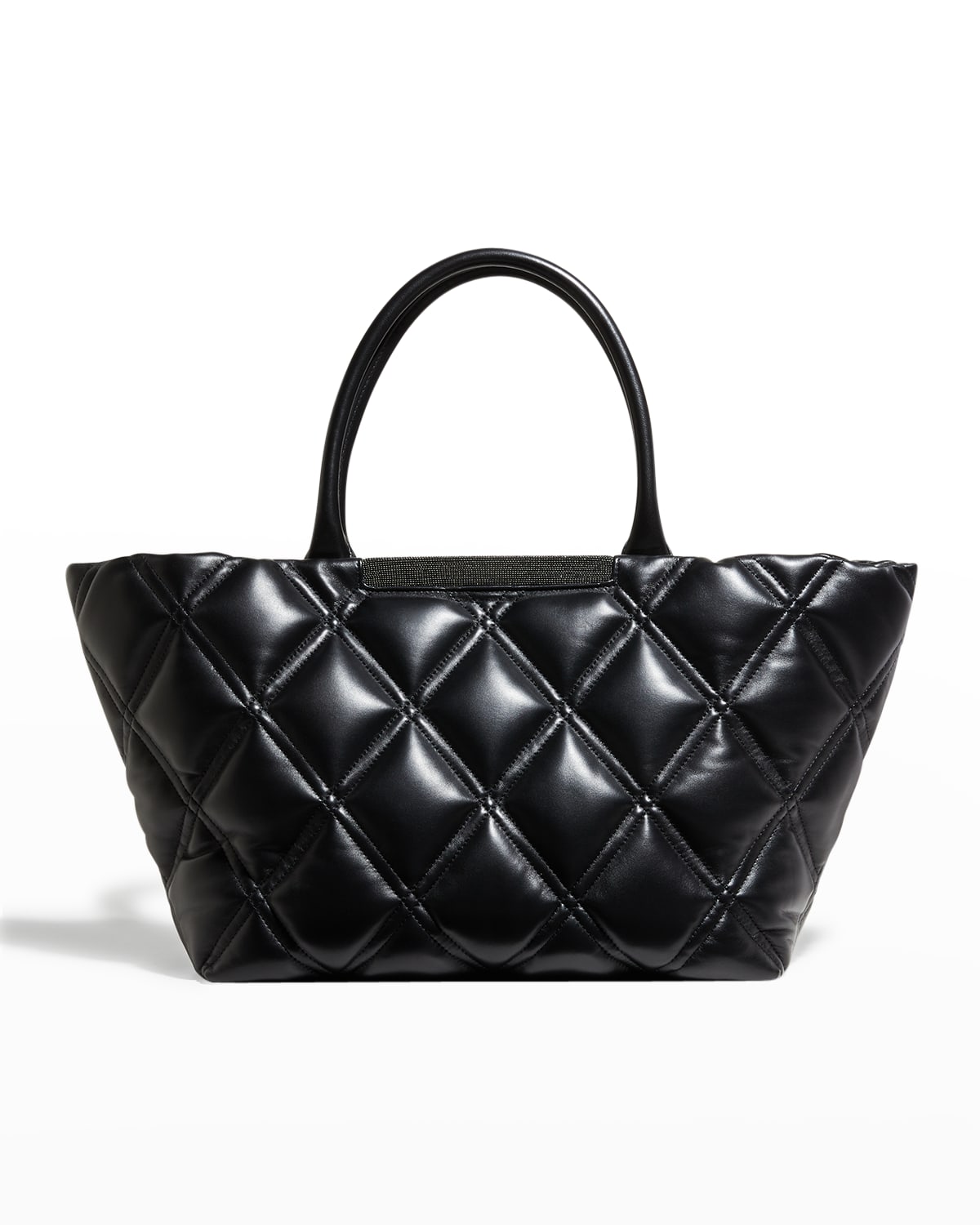 Monili Quilted Leather Tote Bag