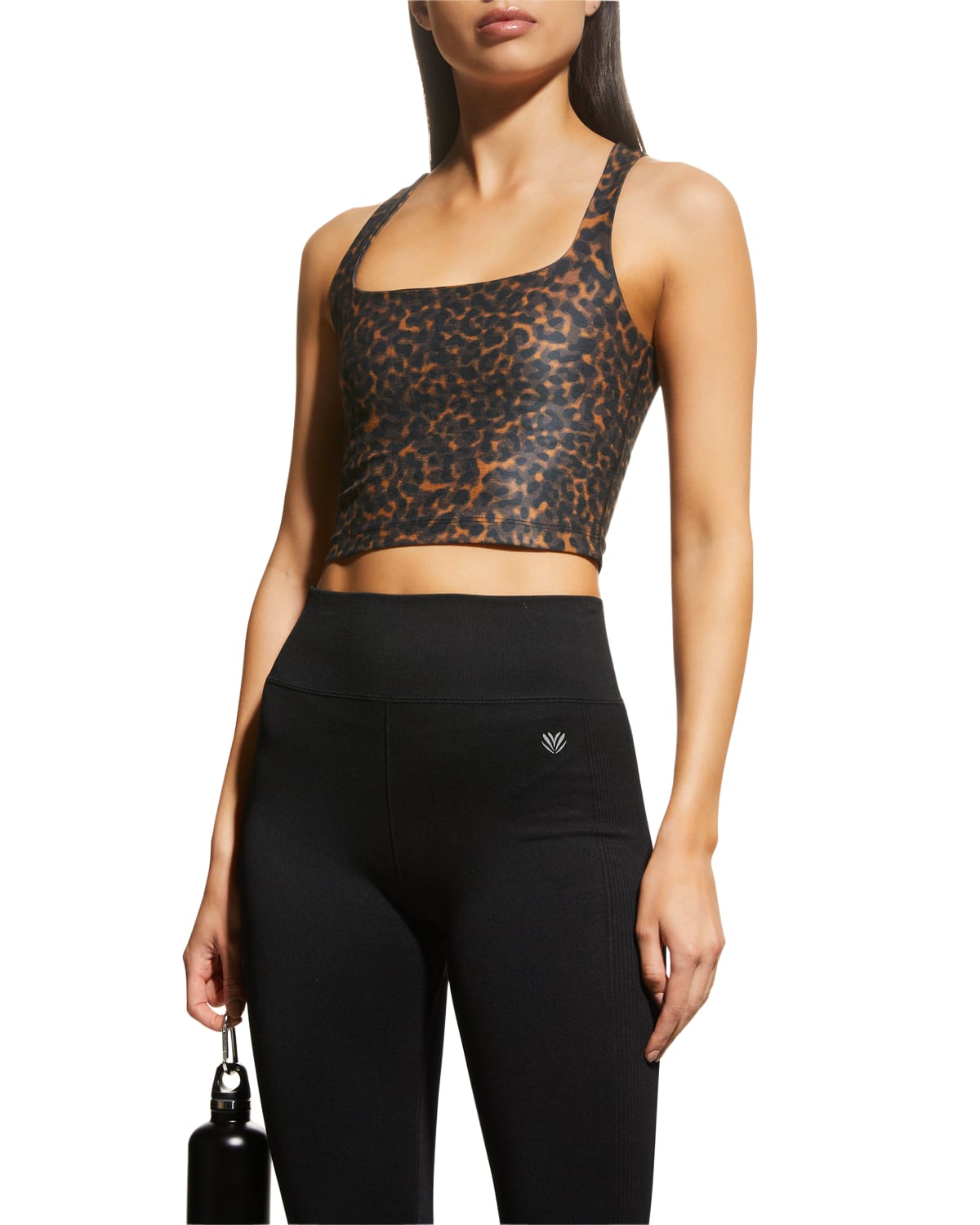 SoftMark Square-Neck Cropped Tank Top