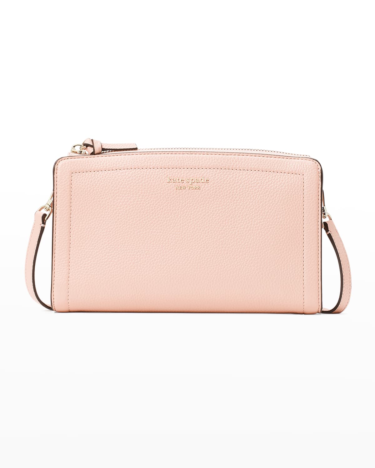 Kate Spade Knott Small Pebbled Leather Crossbody Bag In Coral Gable