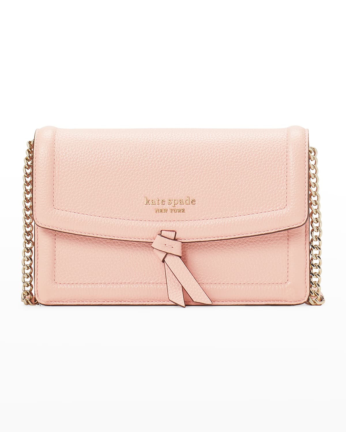 Kate Spade Knott Flap Leather Crossbody Bag In Coral Gable