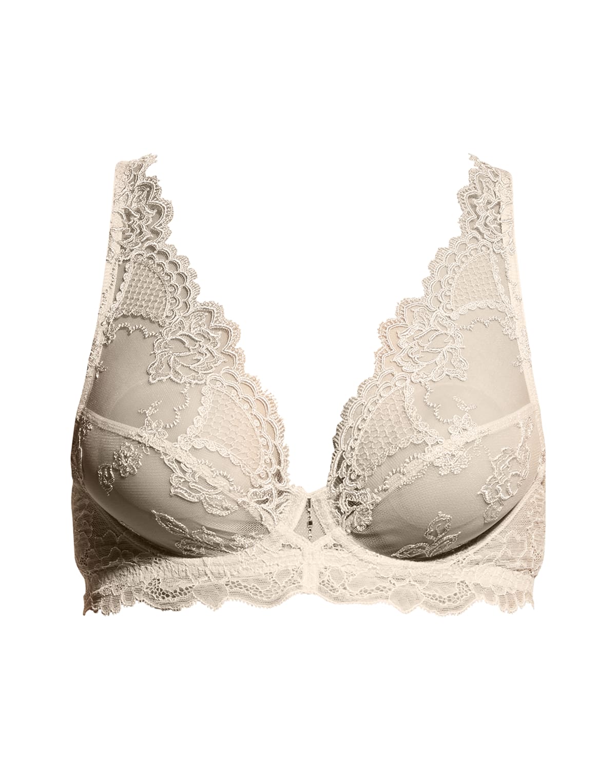 Lise Charmel Sublime En Dentelle Lace Push-up Bra In Os/rose Sublime