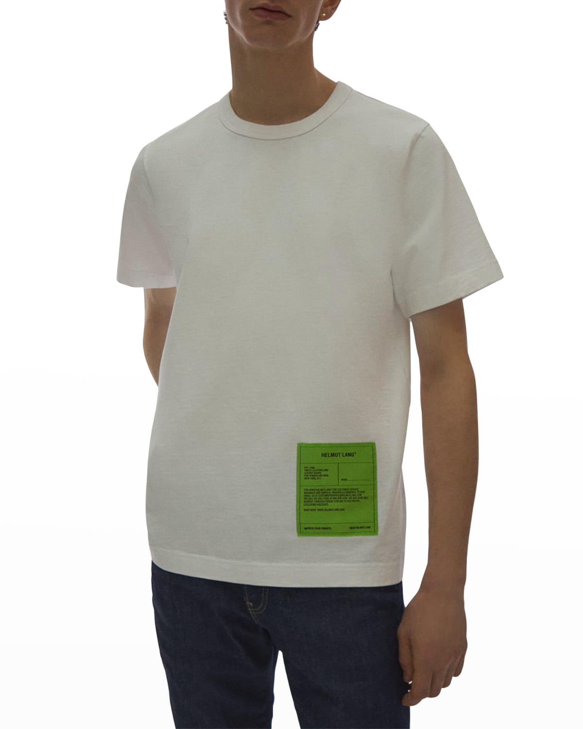 Helmut Lang Men's Logo-Patch Crew T-Shirt