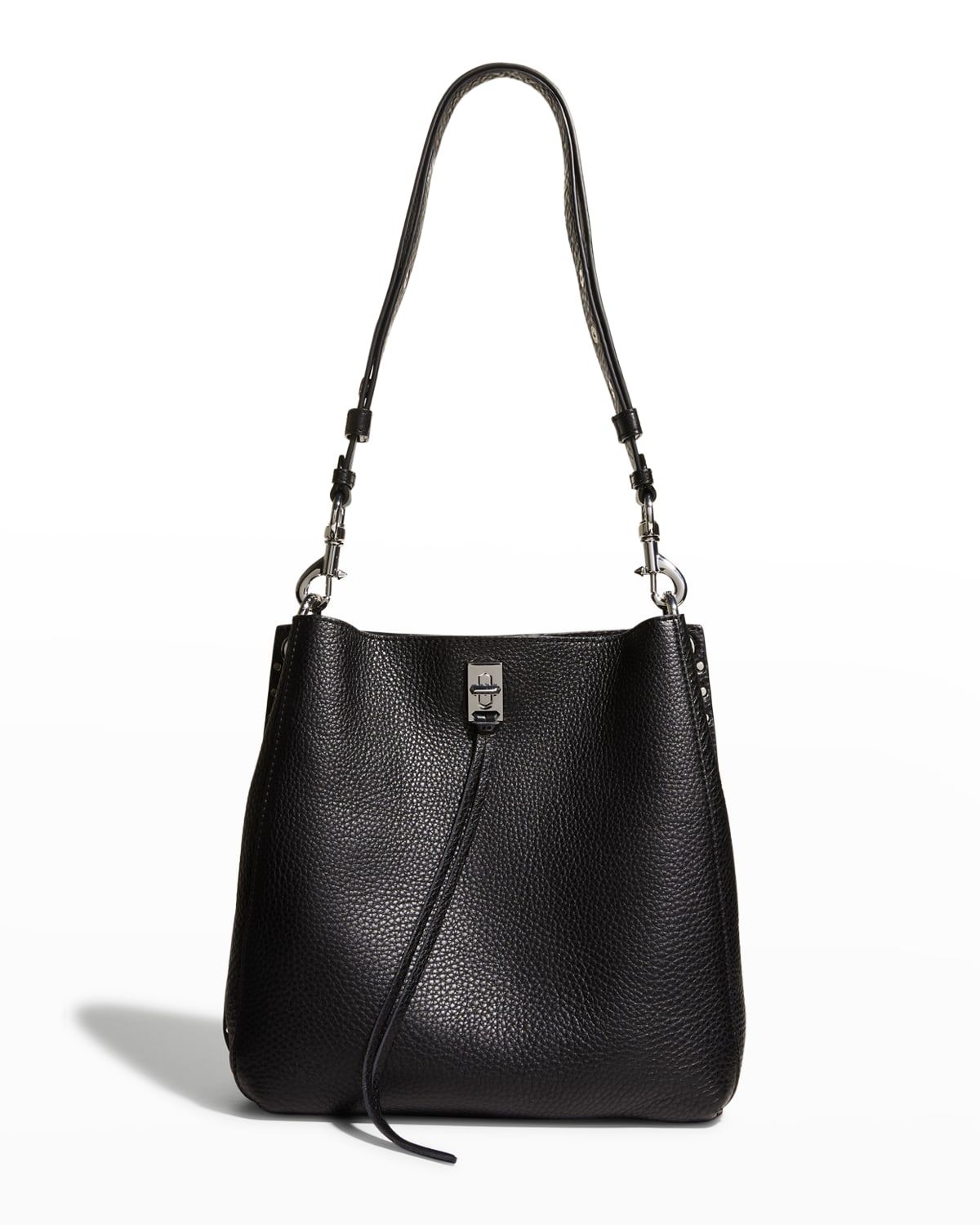 Rebecca Minkoff Darren Leather Shoulder Bag In Black