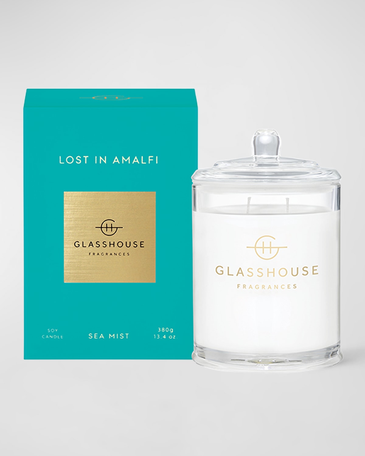 Glasshouse Fragrances Lost In Amalfi Candle 13.4 Oz. In Blue