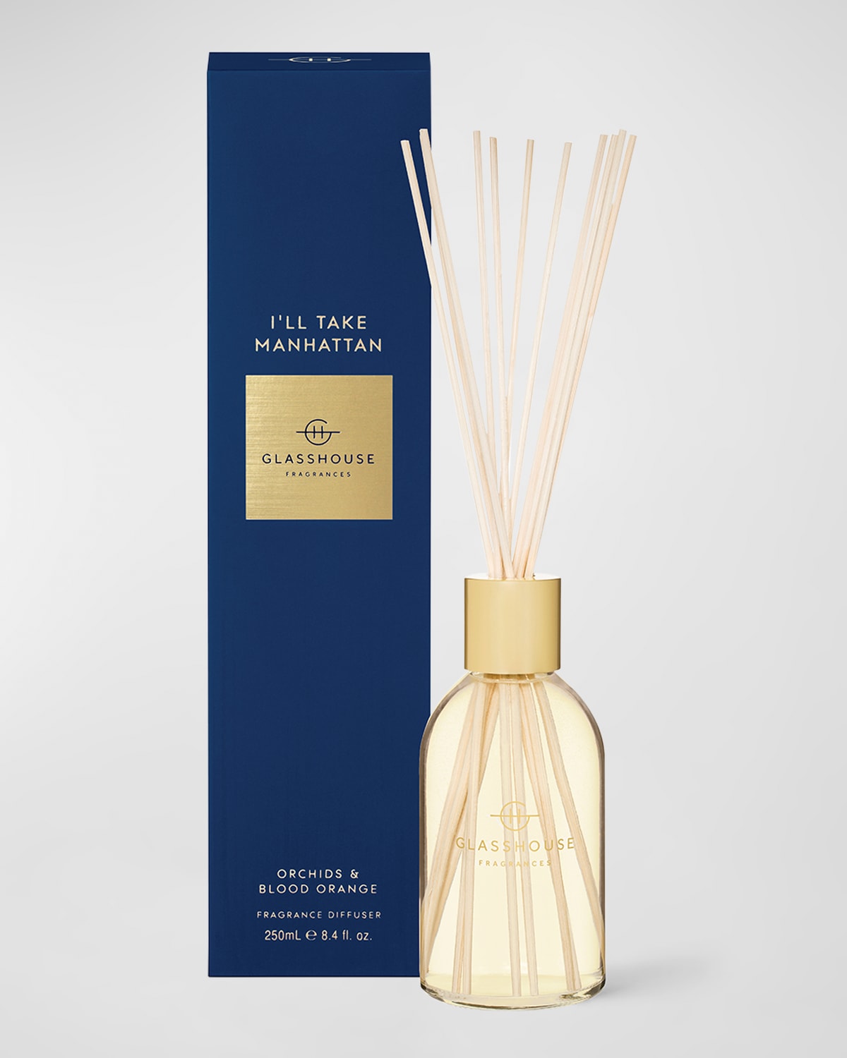 Glasshouse Fragrances I'll Take Manhattan 8.4 Fl. Oz. Fragrance Diffuser In Blue