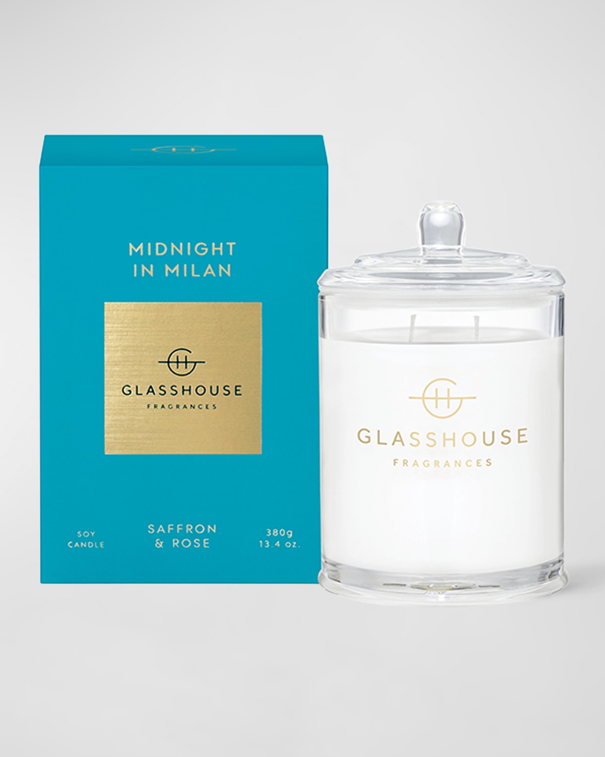 Glasshouse Fragrances 13.4 Oz. Midnight In Milan Scented Candle In Blue