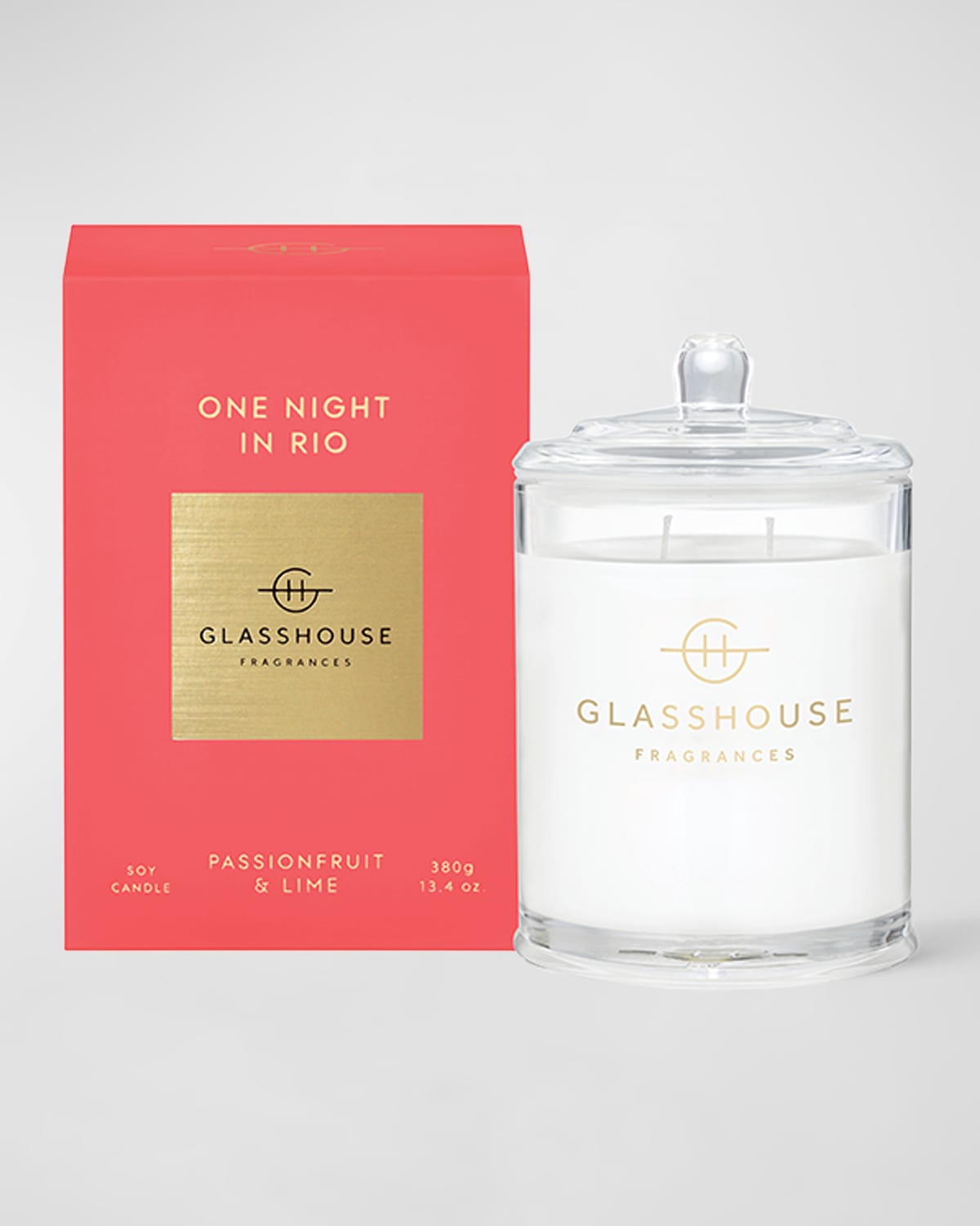 Glasshouse Fragrances 13.4 Oz. One Night In Rio Scented Candle In Red