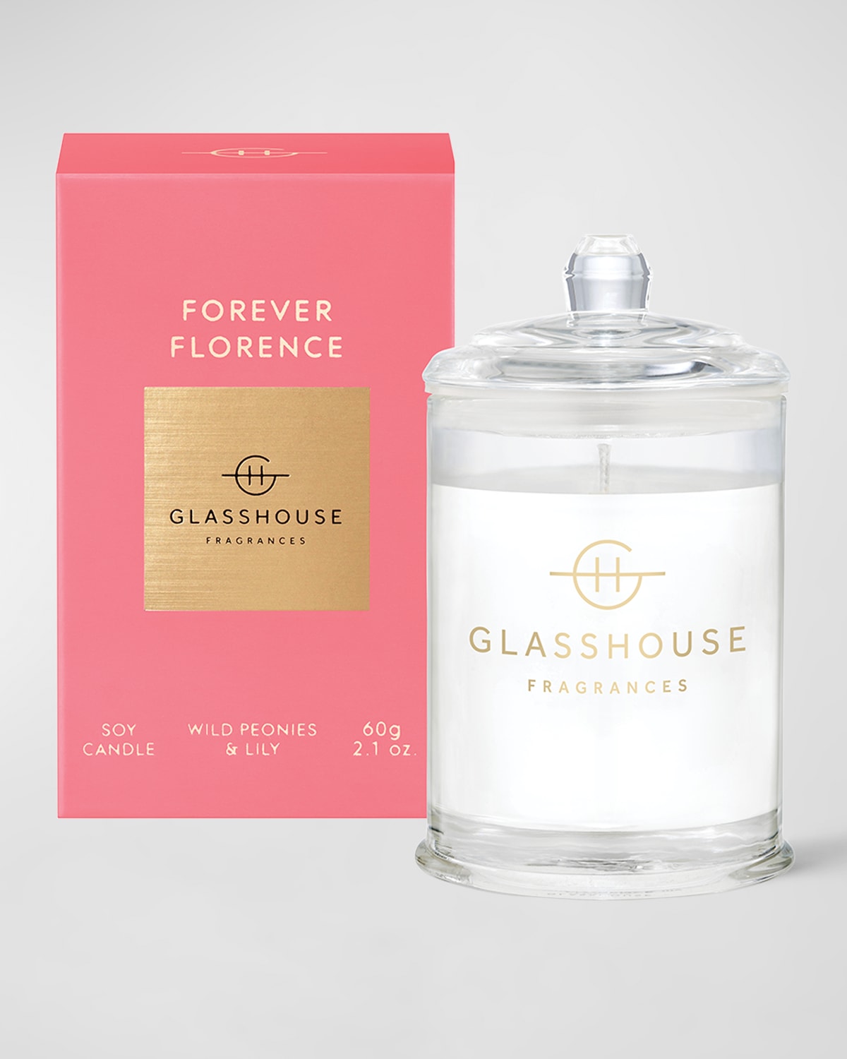 Glasshouse Fragrances Forever Florence Candle 2.1 Oz. In Pink