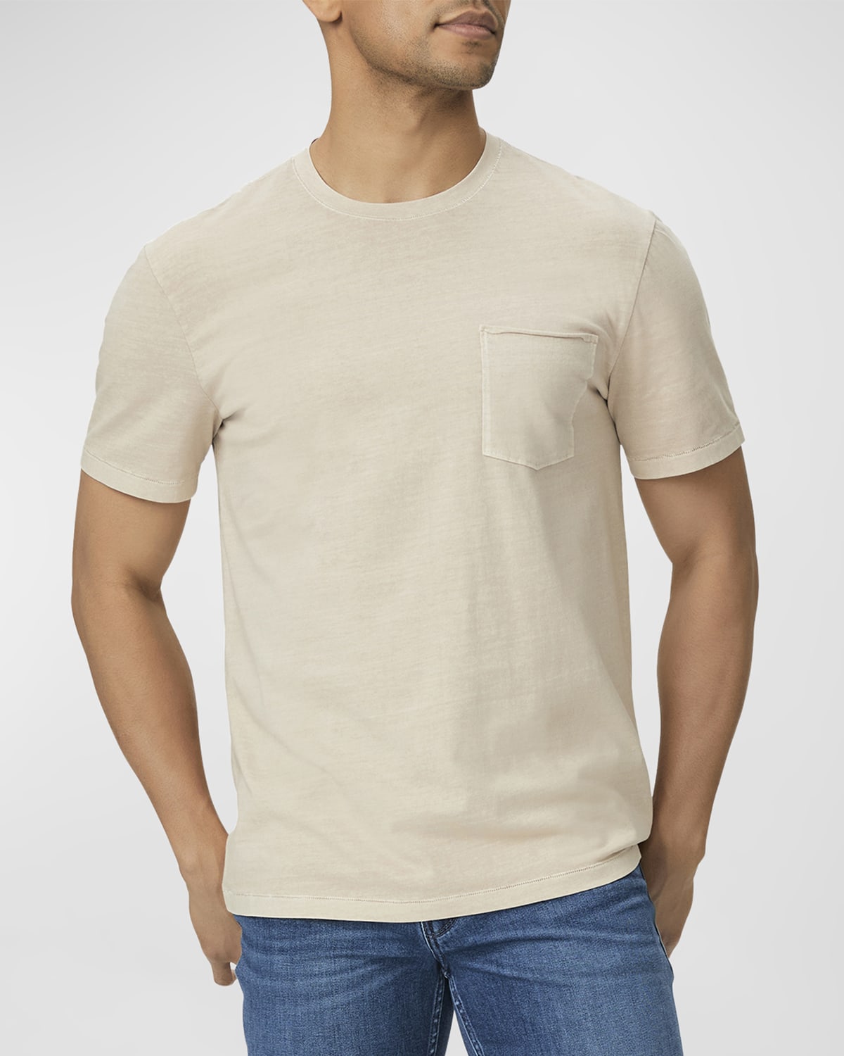 Paige Men's Ramirez Pigment-washed T-shirt In White