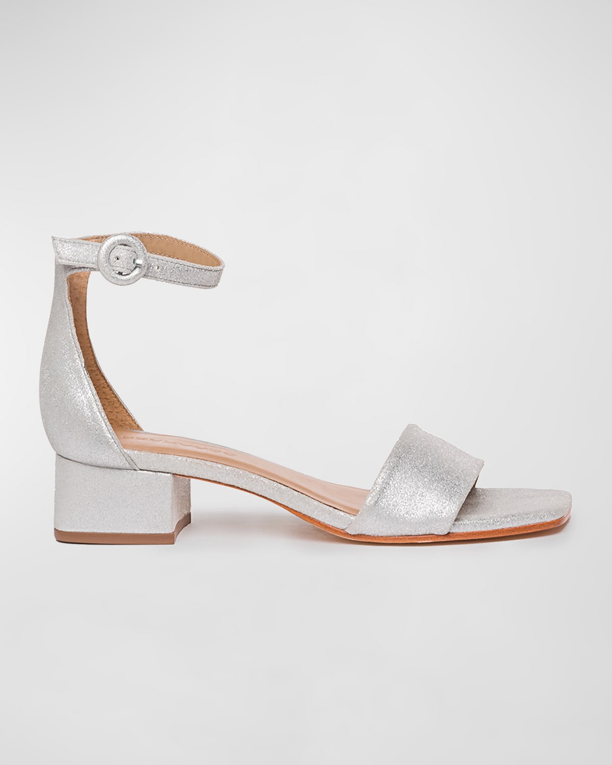 Shop Bernardo Jalena Suede Ankle-strap Sandals In Silver