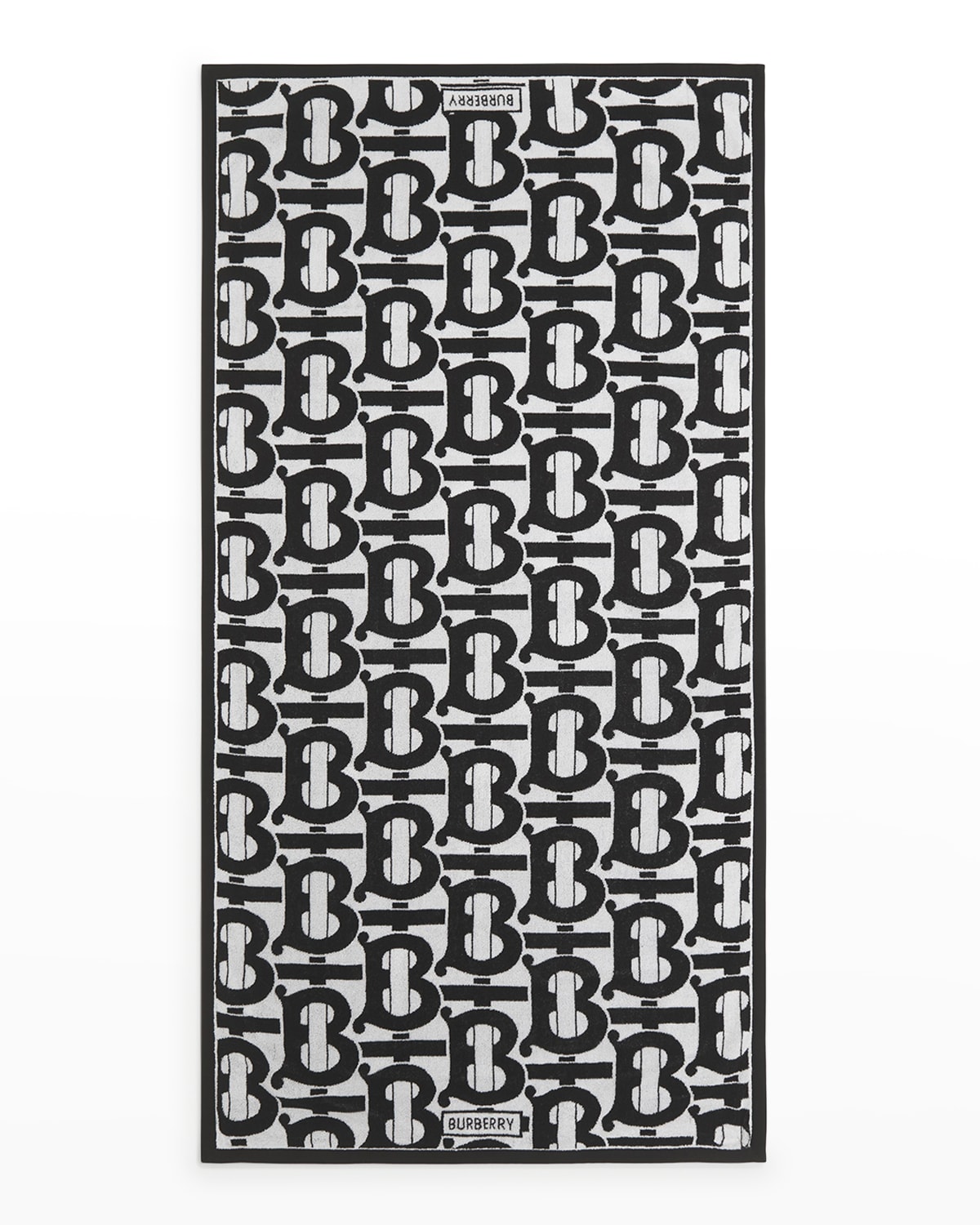 Burberry Tb Monogram Jacquard Towel In Black ModeSens