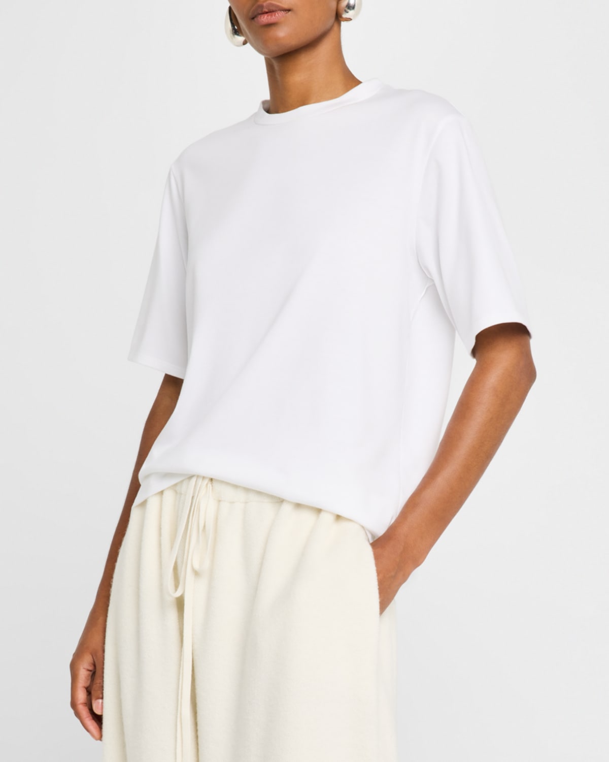 The Row Essentials Wesler Cotton-jersey T-shirt In White