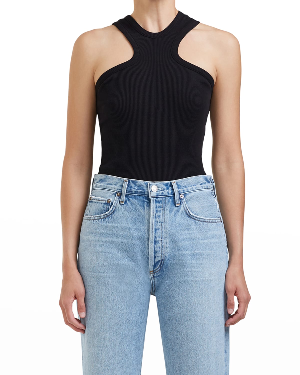 AGOLDE BEA SIGNATURE RIBBED CUTAWAY TANK