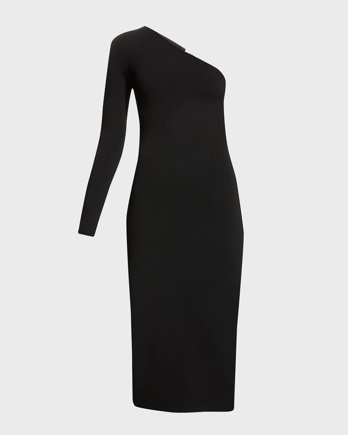 Victoria Beckham Body Compact Viscose Midi Dress In Orange