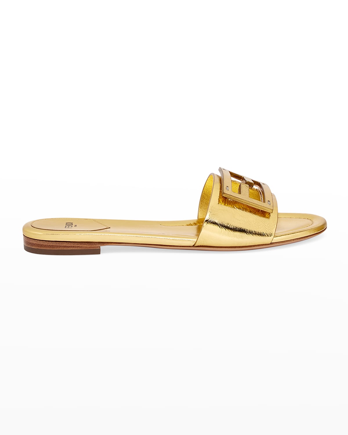Fendi gold sandals shop