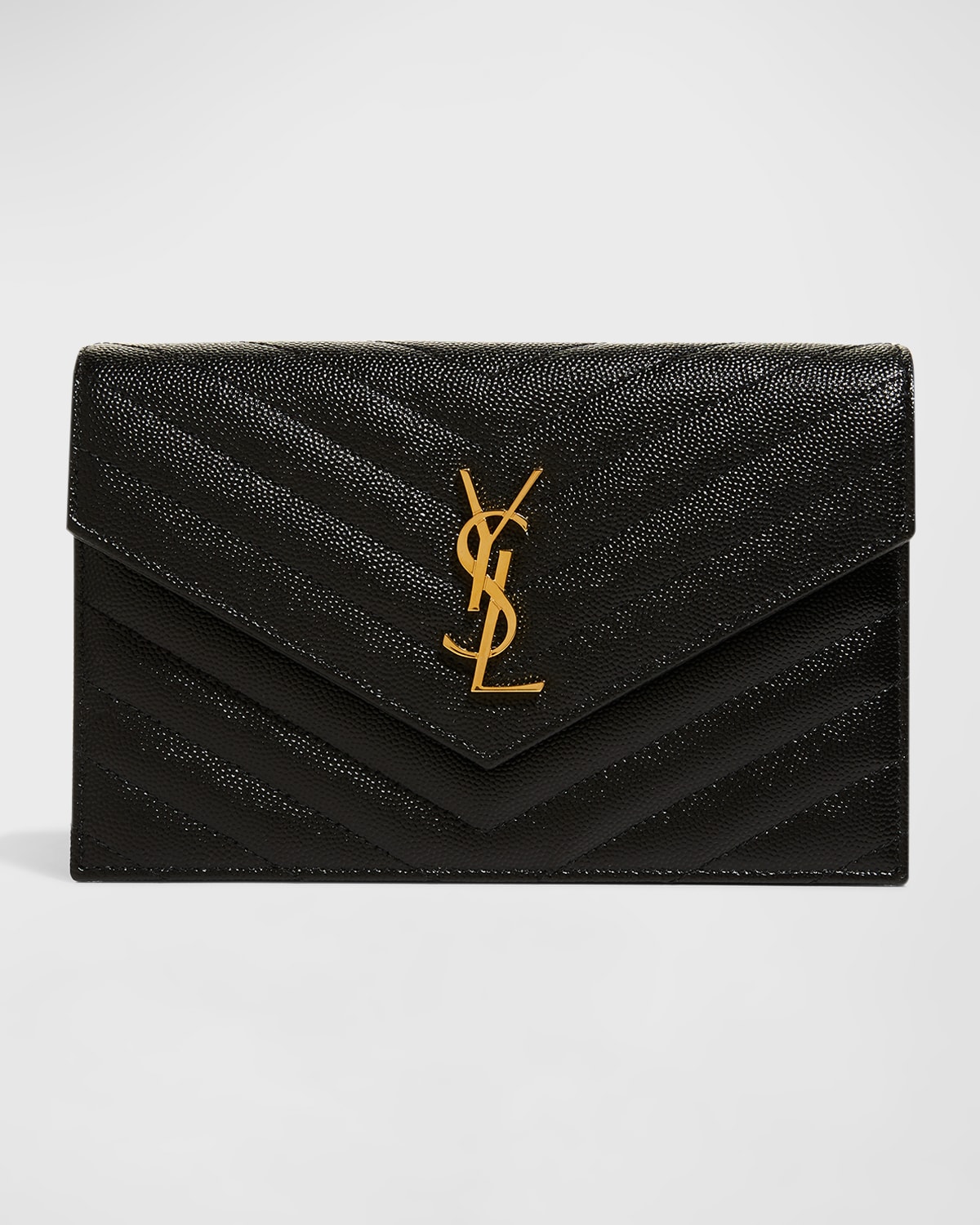 Saint Laurent Small Ysl Envelope Flap Wallet On Chain