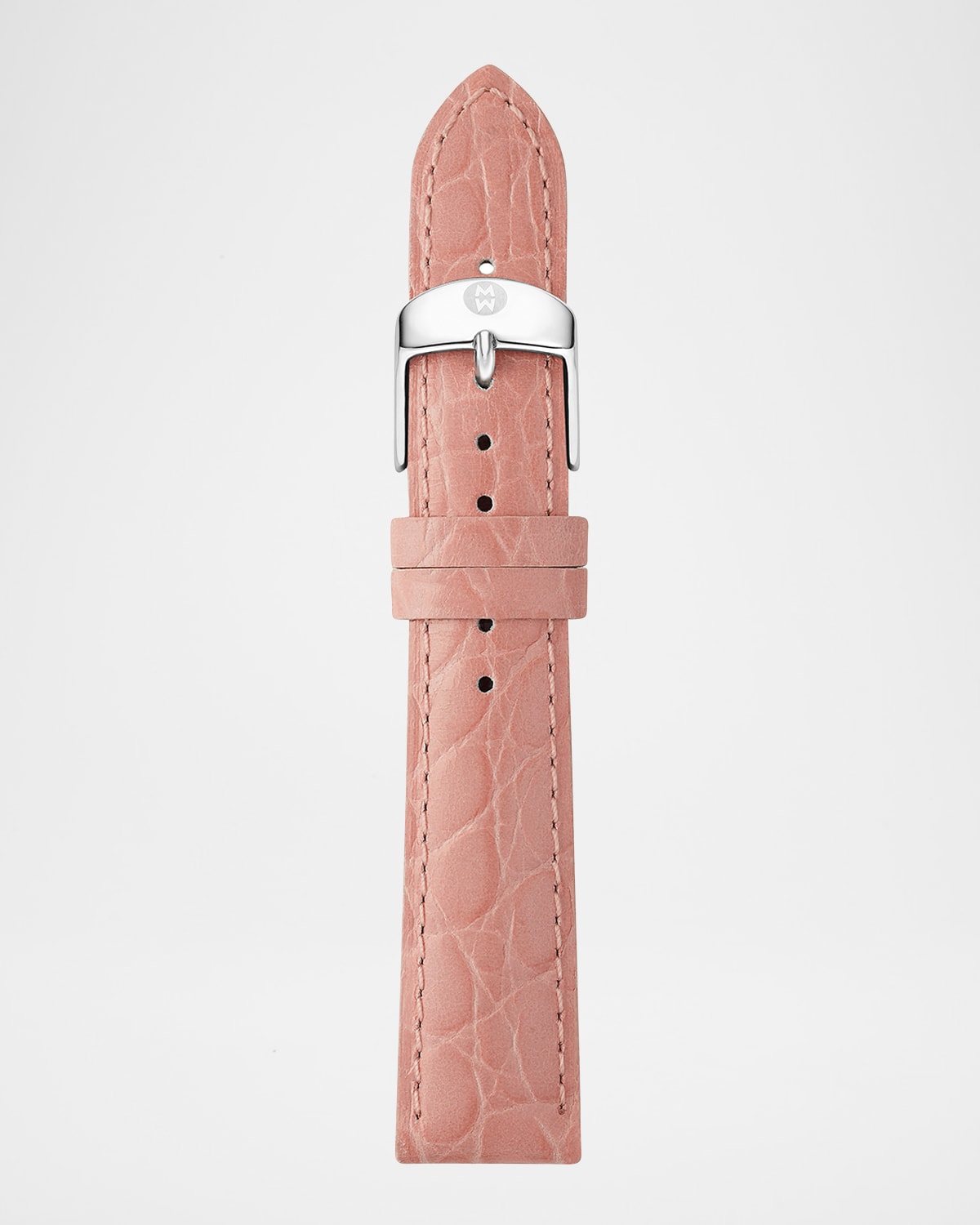 MICHELE 16mm Embossed Crocodile Pattern Calf Leather Watch Strap