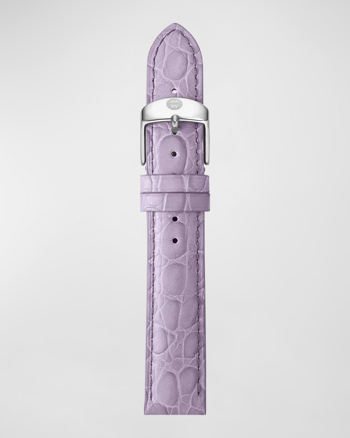 MICHELE 16mm Embossed Alligator Pattern Calf Leather Watch Strap