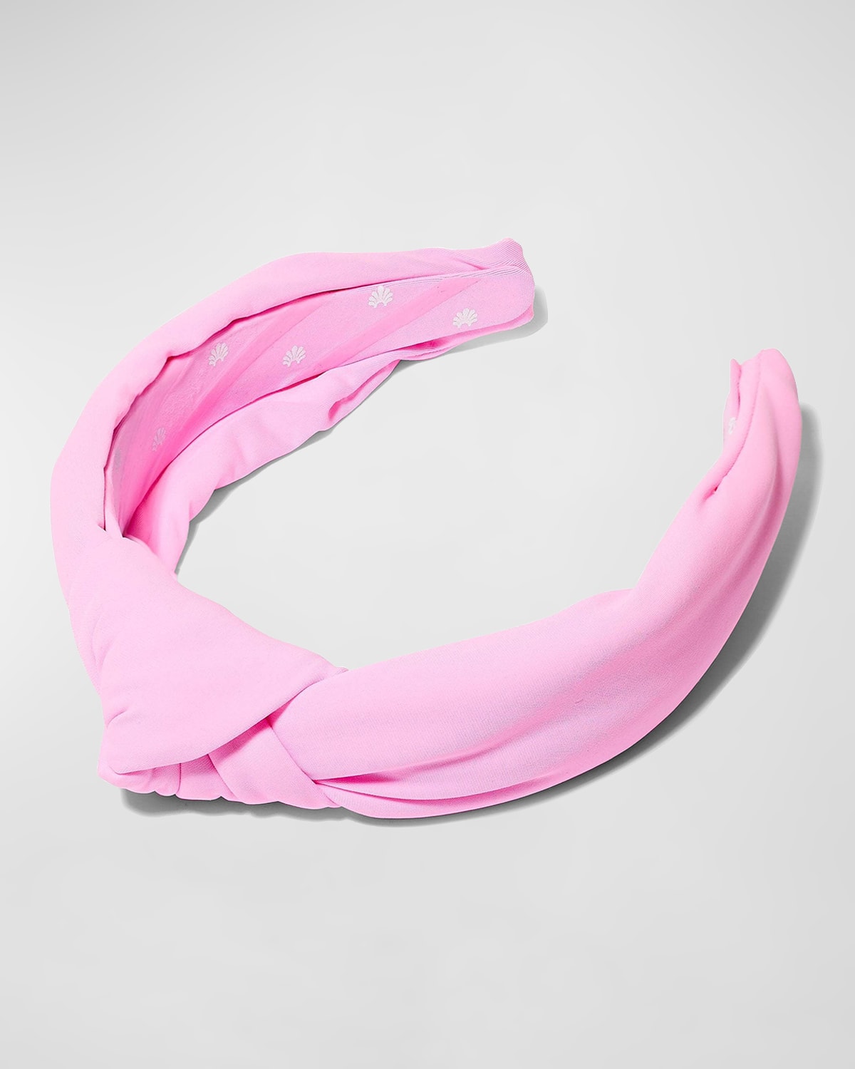 Lele Sadoughi Scuba Knit Knotted Headband In Bubblegum Pink