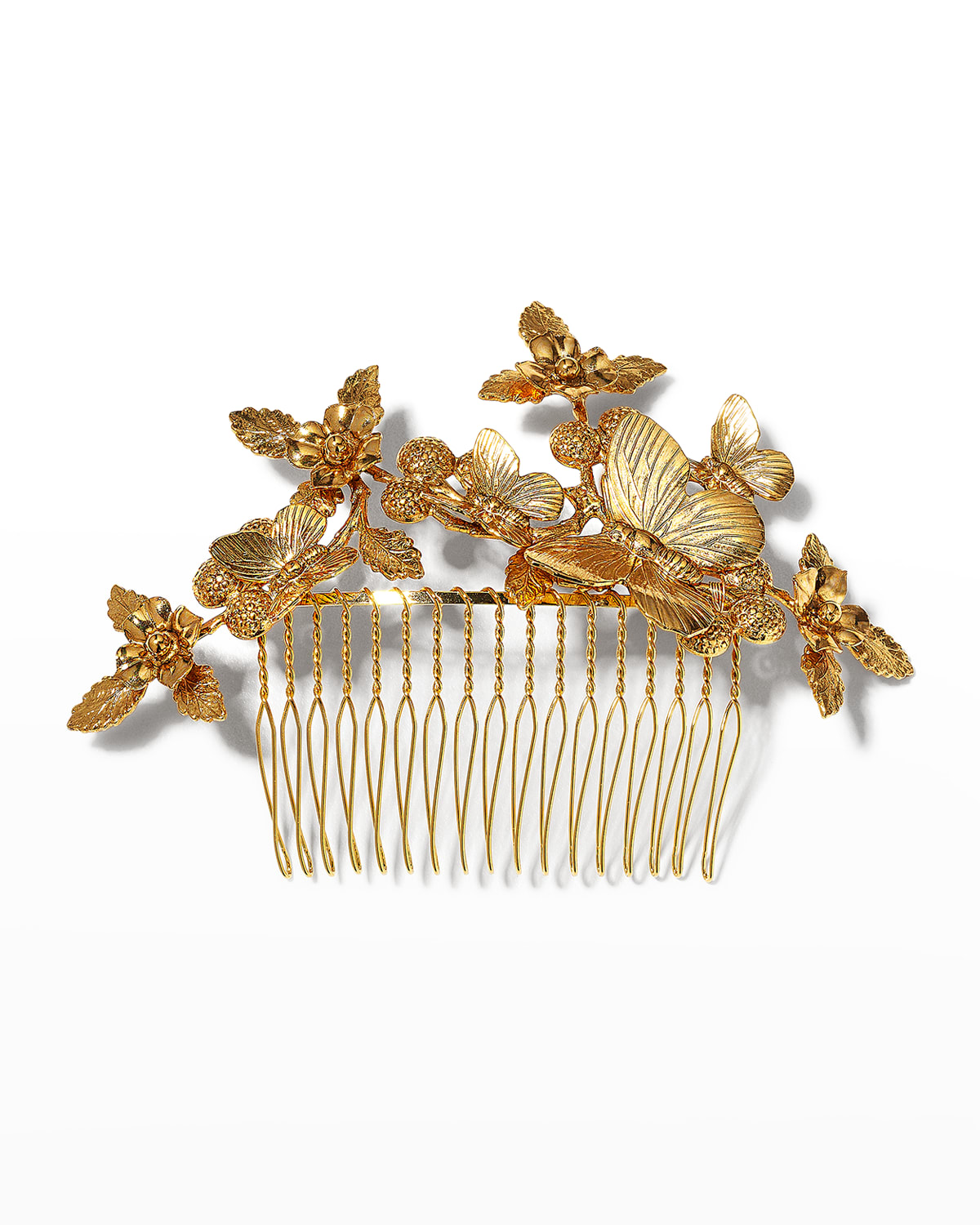 Jennifer Behr Farrah Butterfly Hair Comb In Gold