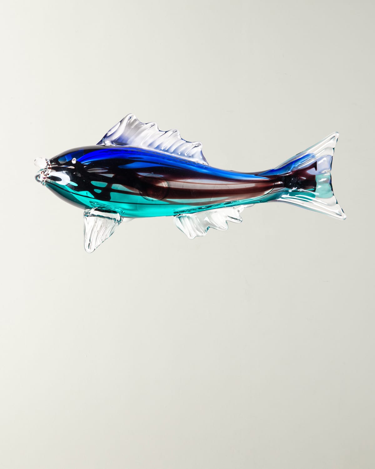 Shop Dale Tiffany Island Fish Art Glass Figurine - 16" X 3" X 7" In Blue