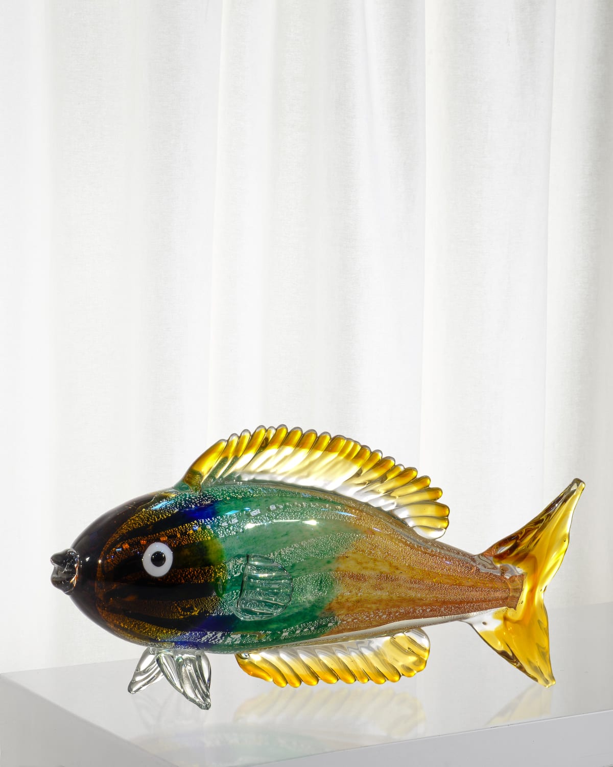 Shop Dale Tiffany Nile Fish Art Glass Figurine - 16" X 6" X 8" In Multi