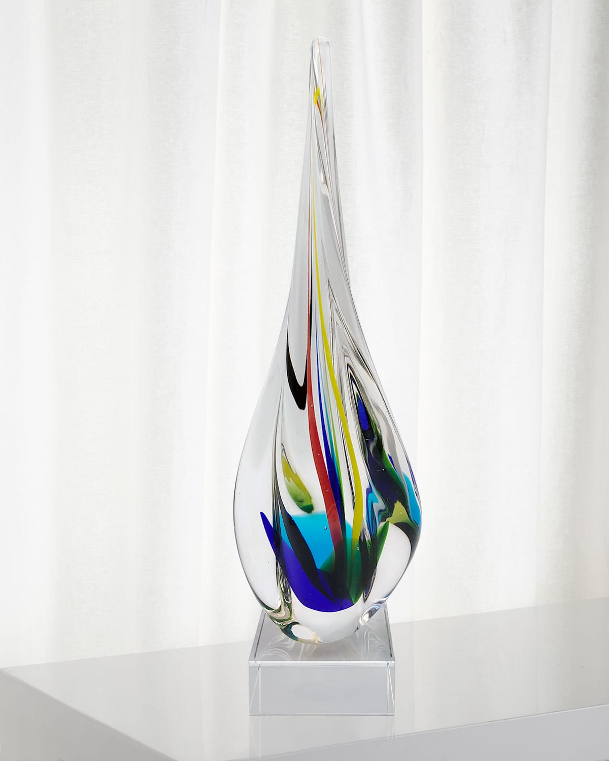 Shop Dale Tiffany Cicero Art Glass Sculpture - 6" X 4" X 18.5" In Multi