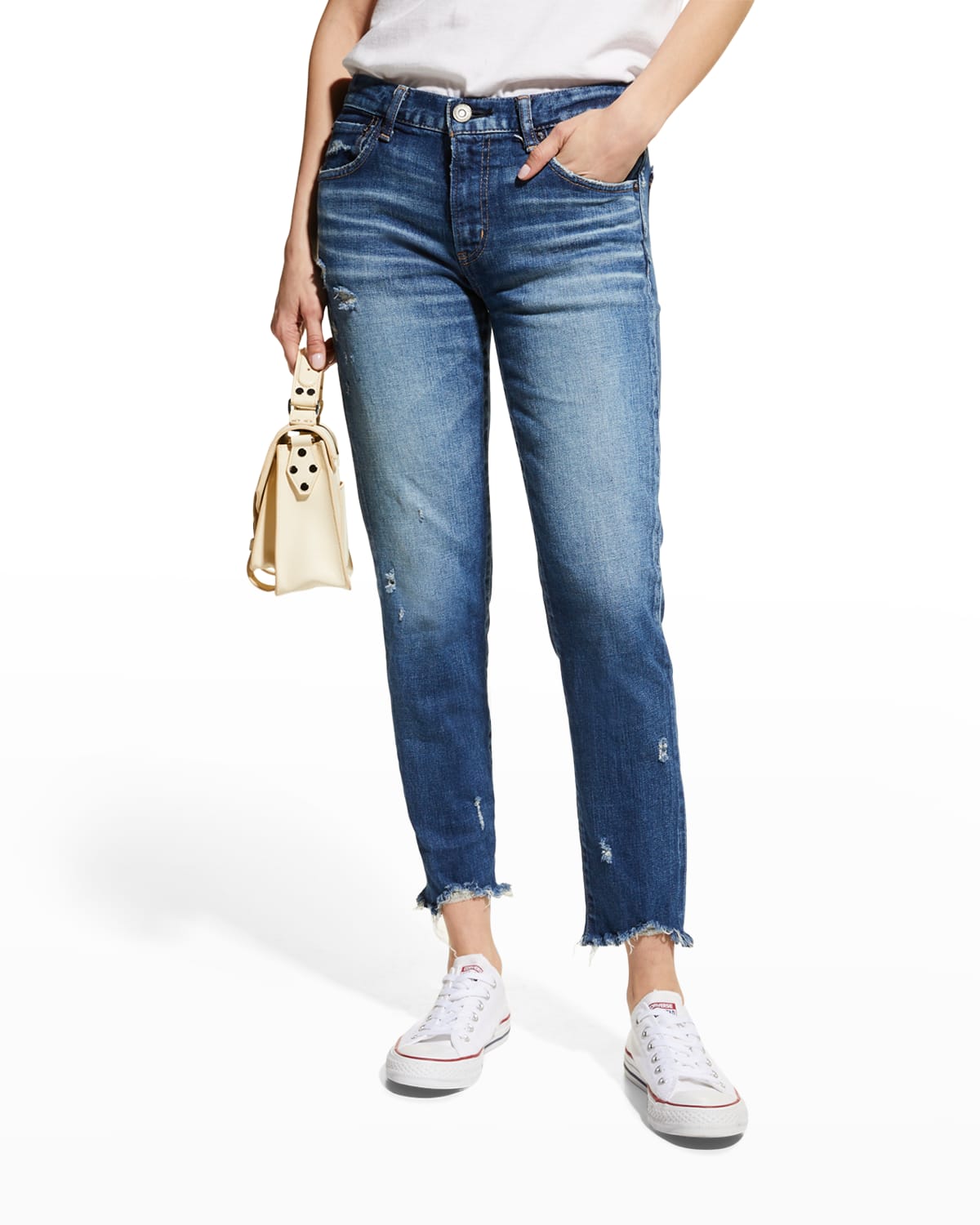 Daleville Mid-Rise Distressed Cropped Skinny Jeans