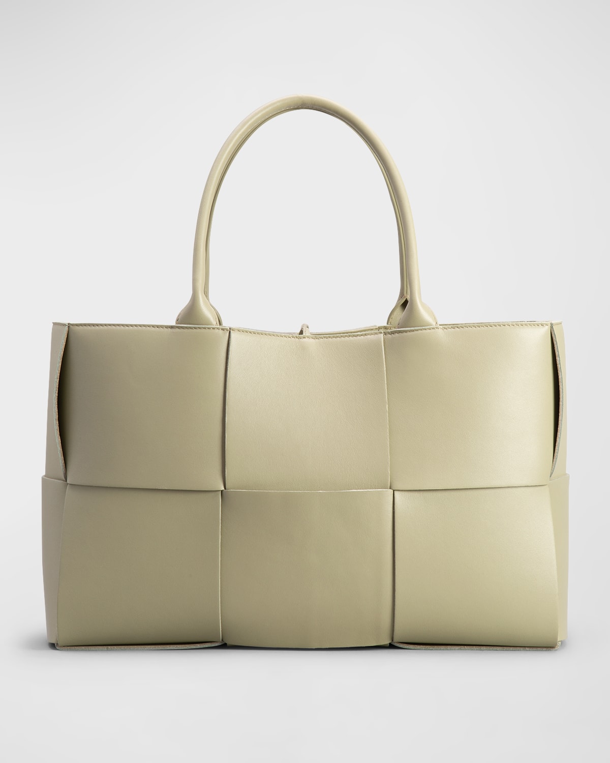 Bottega Veneta Arco Medium Intrecciato Napa Tote Bag In Travertine